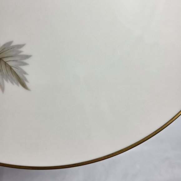 TWO Noritake Fantasia Dinner Plates Ivory with Gold Grapes and Gray Tan Leaves - Picture 8 of 14